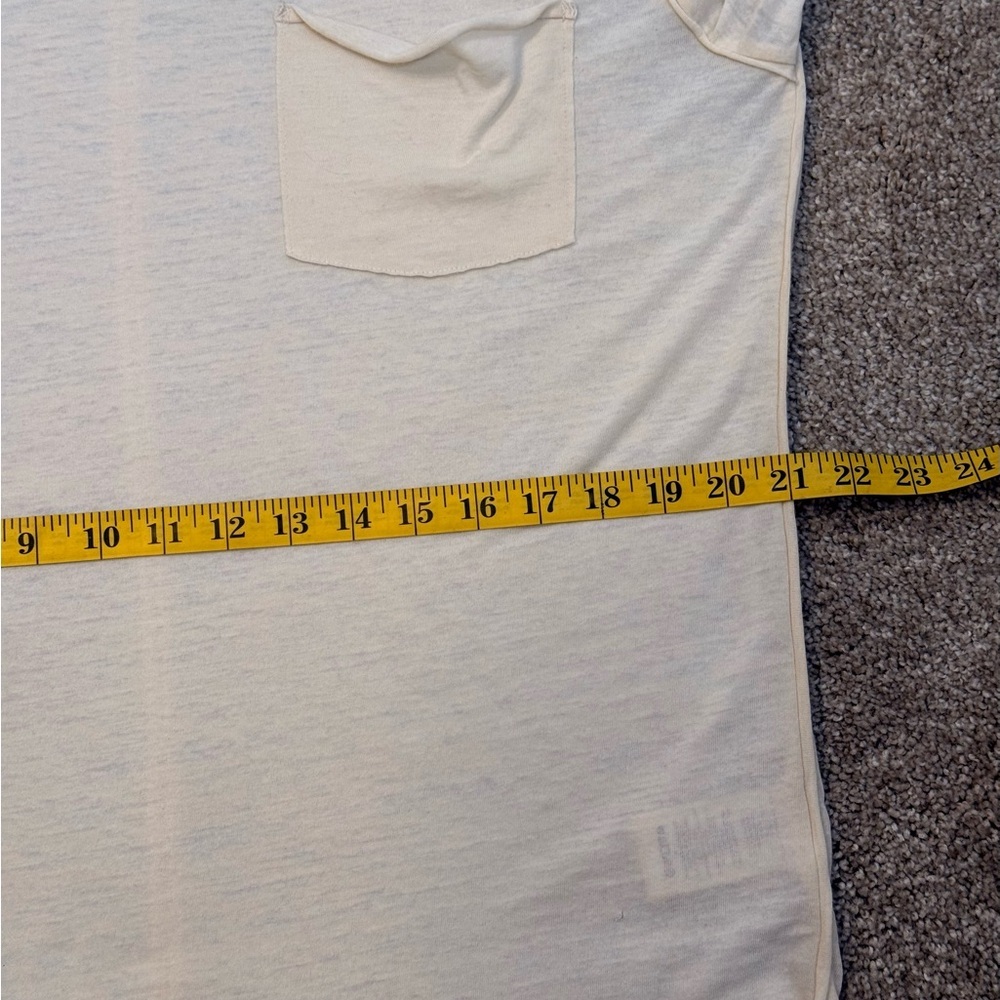 WE THE FREE Light Cream Raw Hemmed Tee FLAW - Picture 7 of 12